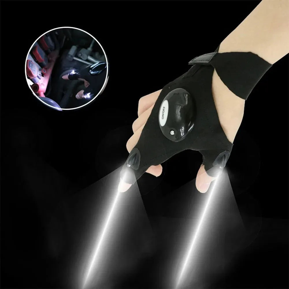 Fishing Equipment Accessories Glove with Led Fingerless Cycling Gloves with Lights Gloves for Light Fingers Mittens Apparel
