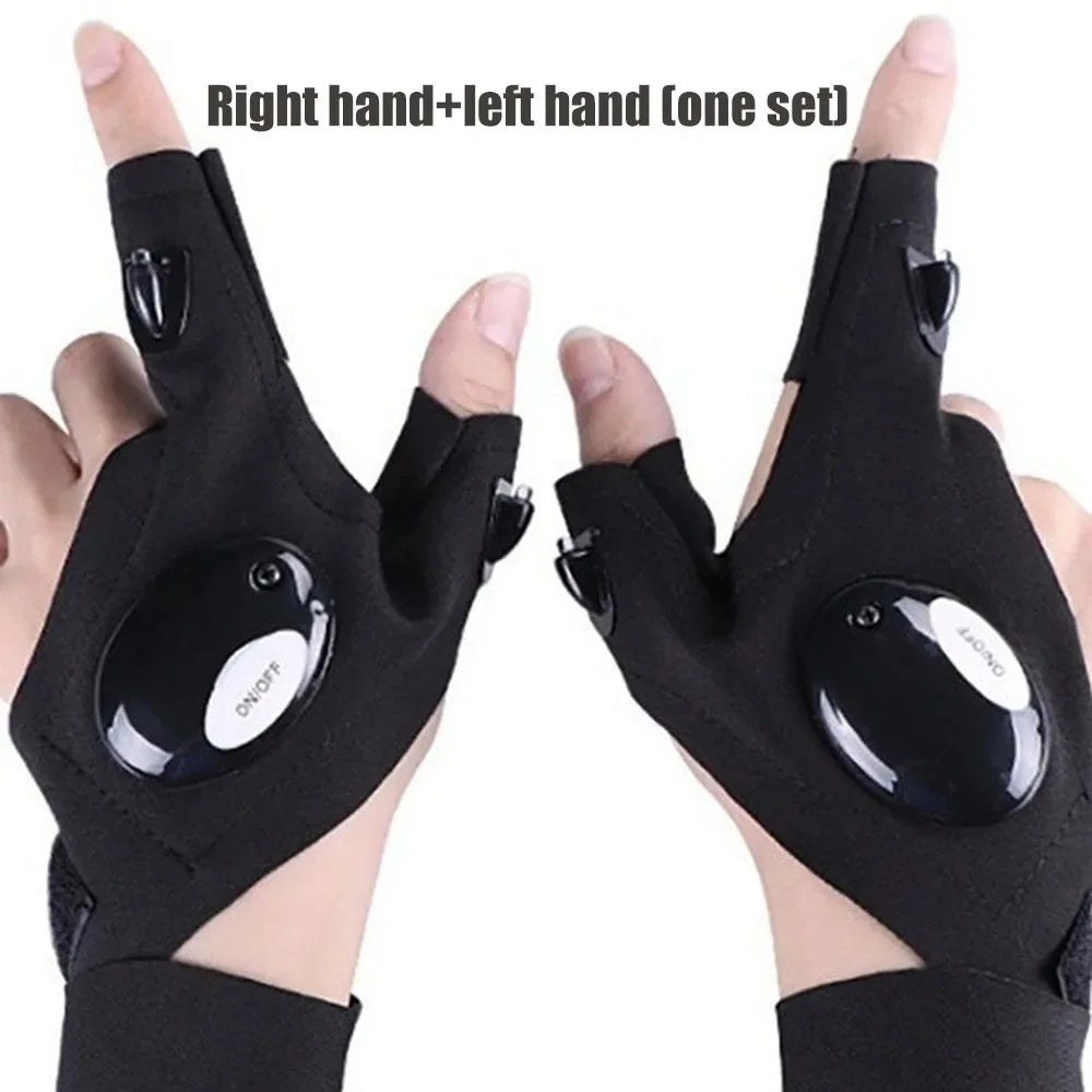 Fishing Equipment Accessories Glove with Led Fingerless Cycling Gloves with Lights Gloves for Light Fingers Mittens Apparel