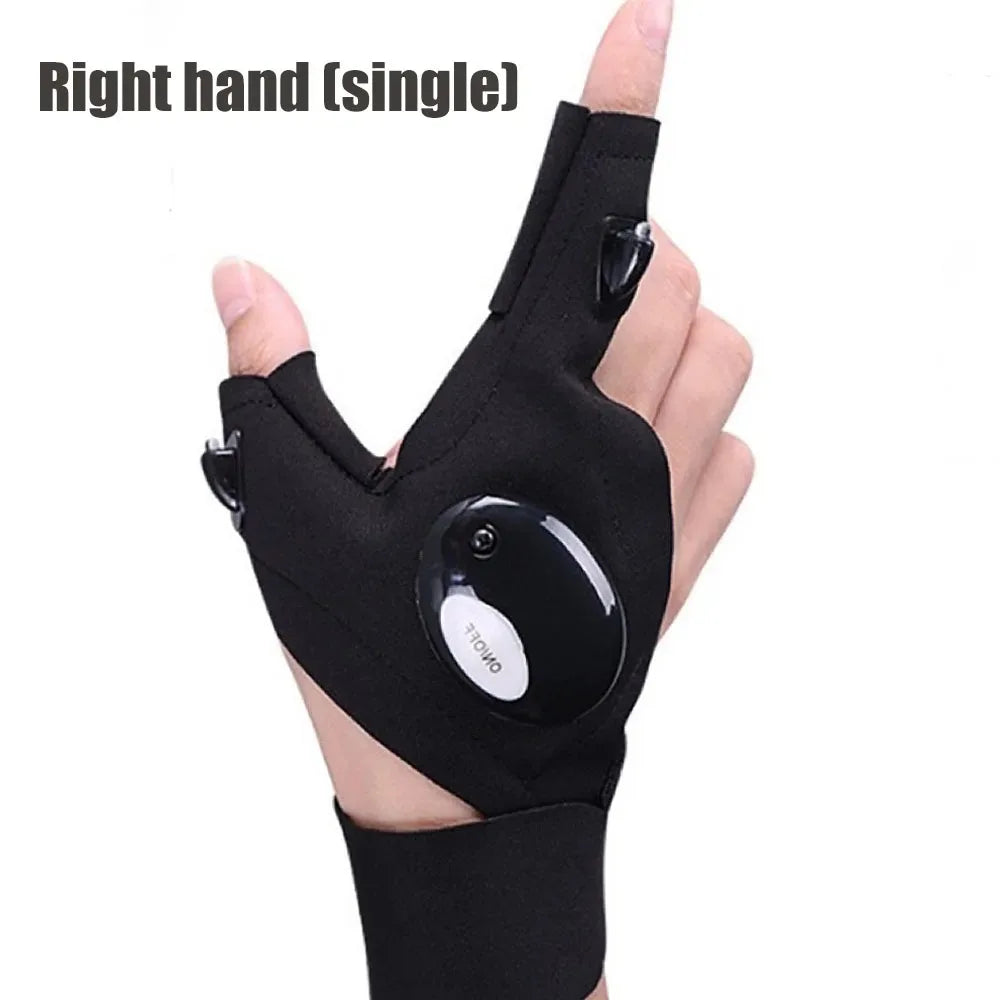 Fishing Equipment Accessories Glove with Led Fingerless Cycling Gloves with Lights Gloves for Light Fingers Mittens Apparel