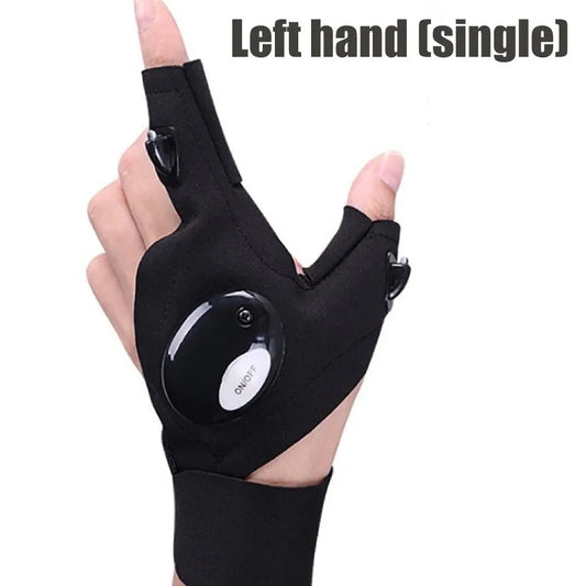 Fishing Equipment Accessories Glove with Led Fingerless Cycling Gloves with Lights Gloves for Light Fingers Mittens Apparel